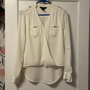 WHBM white blouse